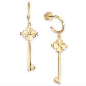 New Kate Spade  Earrings / Flower Key Drop Earrings